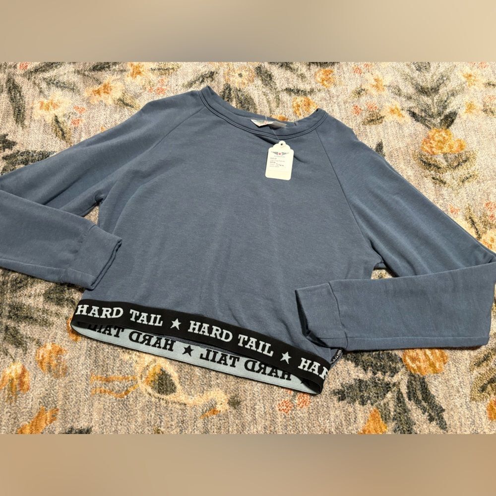 HARD TAIL Women’s Cropped Logo Pullover Size Small